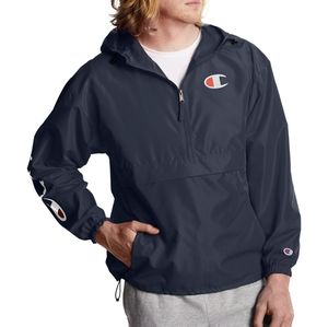 Champion Logo Men's Packable Rain Jacket Sz: L NWT